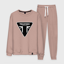 Костюм хлопковый мужской Triumph Мото Лого Z, цвет: пыльно-розовый