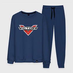 Костюм хлопковый мужской Victory USA Мото Лого Z, цвет: тёмно-синий