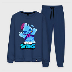 Костюм хлопковый мужской Сквик Squeak Brawl Stars, цвет: тёмно-синий