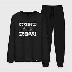 Костюм хлопковый мужской Certified sempai, цвет: черный