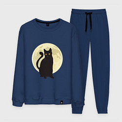 Костюм хлопковый мужской Moon Cat, цвет: тёмно-синий