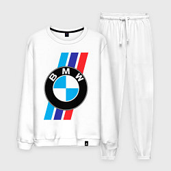 Костюм хлопковый мужской BMW БМВ M PERFORMANCE, цвет: белый
