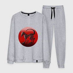 Костюм хлопковый мужской Собака из лент, цвет: меланж