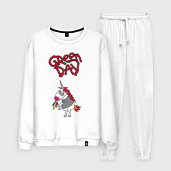 Костюм хлопковый мужской Green Day Unicorn, цвет: белый