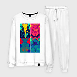 Костюм хлопковый мужской Gurren Lagann posters, цвет: белый