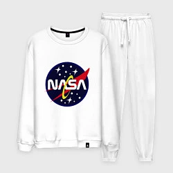 Костюм хлопковый мужской Space NASA, цвет: белый