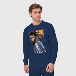 Костюм хлопковый мужской Lionel Messi Barcelona Argentina Striker, цвет: тёмно-синий — фото 2