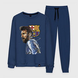 Костюм хлопковый мужской Lionel Messi Barcelona Argentina Striker, цвет: тёмно-синий