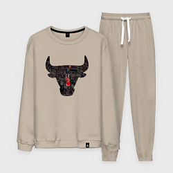 Костюм хлопковый мужской Bulls - Jordan, цвет: миндальный