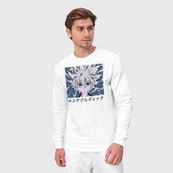 Костюм хлопковый мужской Киллуа режим молнии, цвет: белый — фото 2