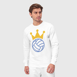 Костюм хлопковый мужской Volleyball King, цвет: белый — фото 2