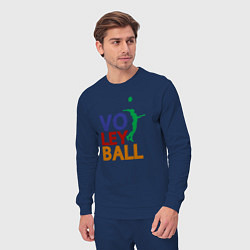 Костюм хлопковый мужской Game Volleyball, цвет: тёмно-синий — фото 2