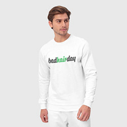Костюм хлопковый мужской BadHairDay, цвет: белый — фото 2