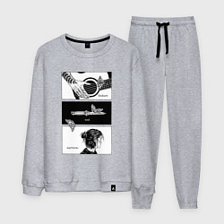Костюм хлопковый мужской Endure and survive, цвет: меланж