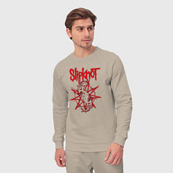 Костюм хлопковый мужской Slipknot Slip Goats Art, цвет: миндальный — фото 2