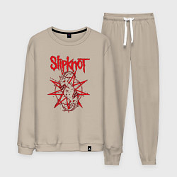 Костюм хлопковый мужской Slipknot Slip Goats Art, цвет: миндальный