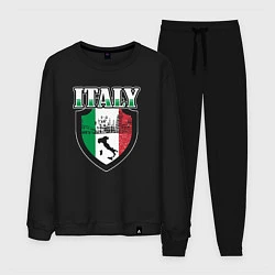 Костюм хлопковый мужской Italy Shield, цвет: черный
