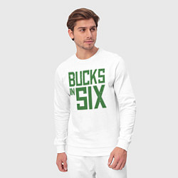 Костюм хлопковый мужской Bucks In Six, цвет: белый — фото 2