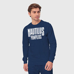 Костюм хлопковый мужской Nautilus Pompilius логотип, цвет: тёмно-синий — фото 2