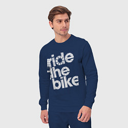 Костюм хлопковый мужской Ride the bike, цвет: тёмно-синий — фото 2