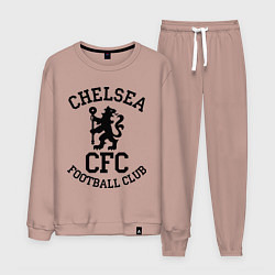 Костюм хлопковый мужской Chelsea CFC, цвет: пыльно-розовый