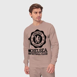 Костюм хлопковый мужской Chelsea FC: Emblem, цвет: пыльно-розовый — фото 2