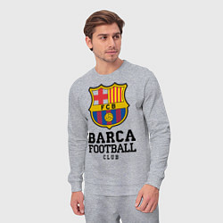 Костюм хлопковый мужской Barcelona Football Club, цвет: меланж — фото 2