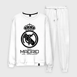 Костюм хлопковый мужской Real Madrid, цвет: белый