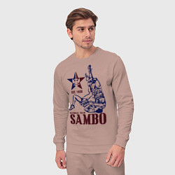 Костюм хлопковый мужской САМБО, цвет: пыльно-розовый — фото 2