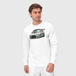 Костюм хлопковый мужской Автомобиль Митсубиши, цвет: белый — фото 2