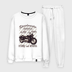 Костюм хлопковый мужской Triumph speedmaster bonneville, цвет: белый