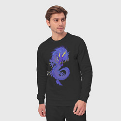 Костюм хлопковый мужской Blue dragon, цвет: черный — фото 2
