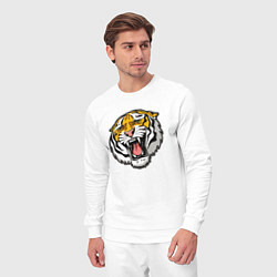 Костюм хлопковый мужской Tiger, цвет: белый — фото 2