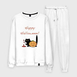 Костюм хлопковый мужской Happy Halloween!, цвет: белый