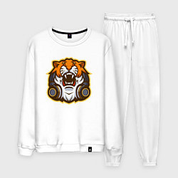 Костюм хлопковый мужской Tiger Music, цвет: белый