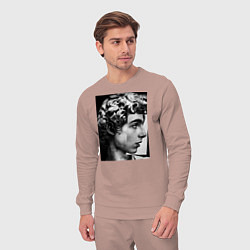 Костюм хлопковый мужской Давид Скульптура Тимоти Шаламе, цвет: пыльно-розовый — фото 2