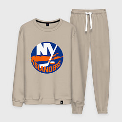 Костюм хлопковый мужской NY ISLANDERS, цвет: миндальный