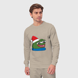 Костюм хлопковый мужской Pepe, pepe happy, Пепе хеппи, pepe happy new year, цвет: миндальный — фото 2