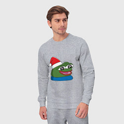 Костюм хлопковый мужской Pepe, pepe happy, Пепе хеппи, pepe happy new year, цвет: меланж — фото 2