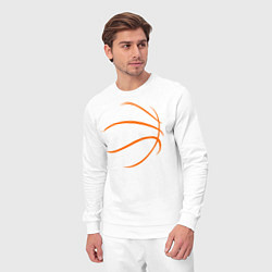 Костюм хлопковый мужской Баскетбольный мяч, цвет: белый — фото 2