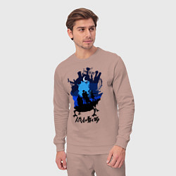 Костюм хлопковый мужской Ходячий Замок Хаула, цвет: пыльно-розовый — фото 2