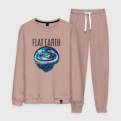 Костюм хлопковый мужской The Flat Earth, цвет: пыльно-розовый