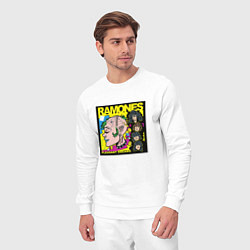 Костюм хлопковый мужской Art Ramones, цвет: белый — фото 2