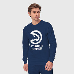 Костюм хлопковый мужской Атланта Хокс, Atlanta Hawks, цвет: тёмно-синий — фото 2