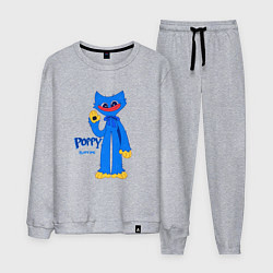 Костюм хлопковый мужской Monster Huggy WuggyХагги Вагии, цвет: меланж