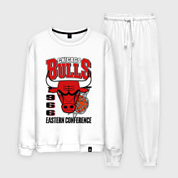 Костюм хлопковый мужской Chicago Bulls NBA, цвет: белый