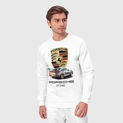 Костюм хлопковый мужской Porsche GT 3 RS Motorsport, цвет: белый — фото 2
