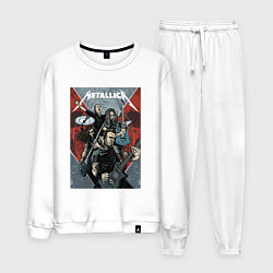 Костюм хлопковый мужской Metallica - cool dudes!, цвет: белый