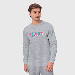 Костюм хлопковый мужской Mr Beast - Art 1, цвет: меланж — фото 2