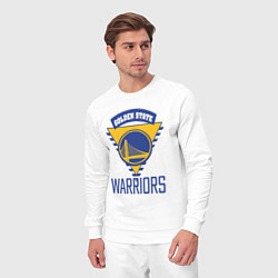 Костюм хлопковый мужской Golden State Warriors Голден Стейт НБА, цвет: белый — фото 2